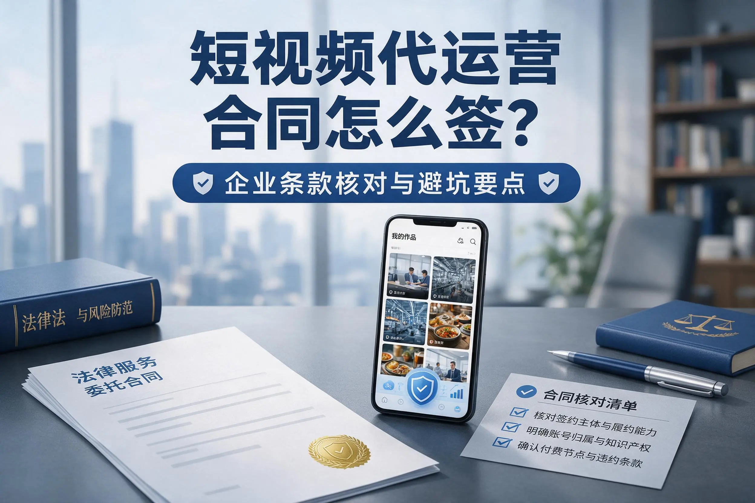 短视频代运营合同怎么签？开封企业条款核对与避坑要点