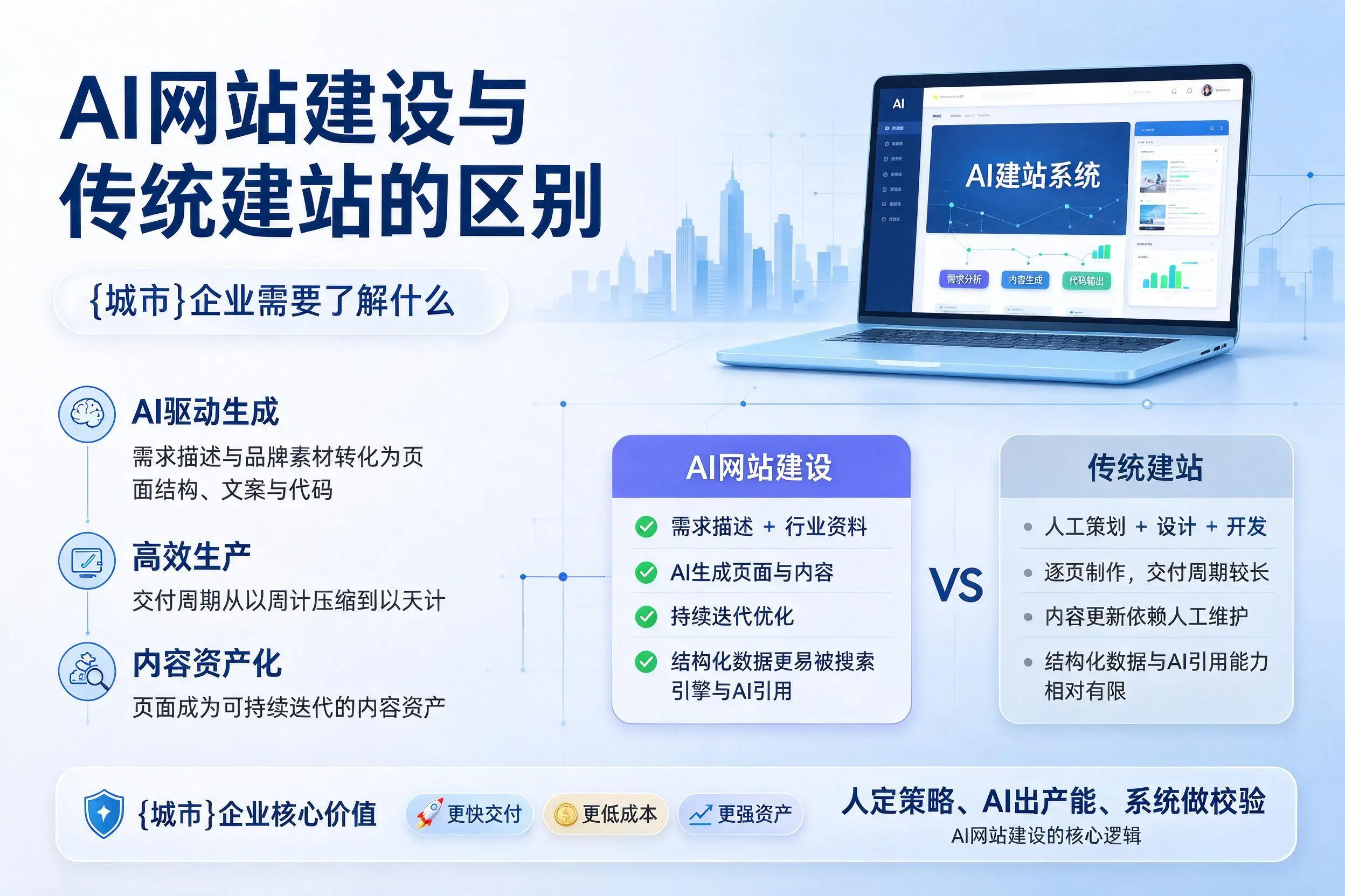 AI网站建设与传统建站的区别，开封企业需要了解什么
