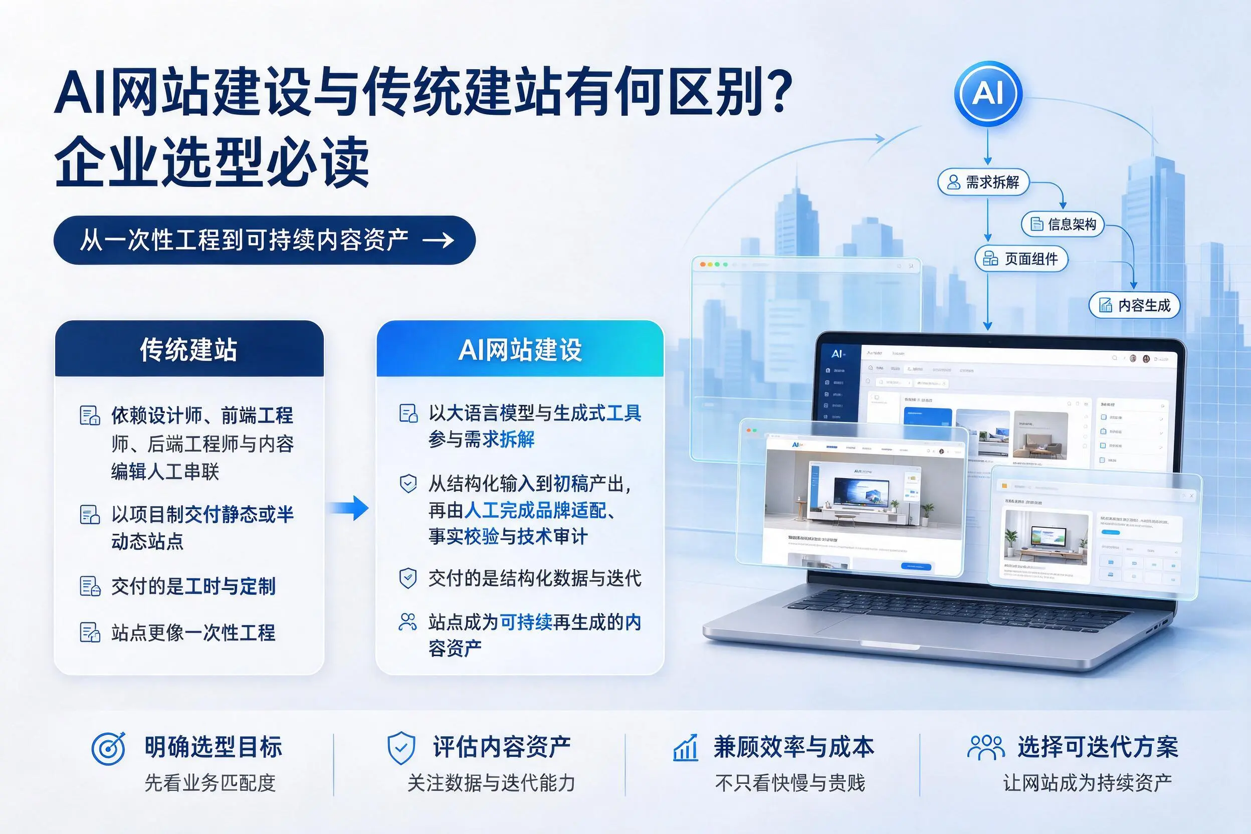 AI网站建设与传统建站有何区别？开封企业选型必读