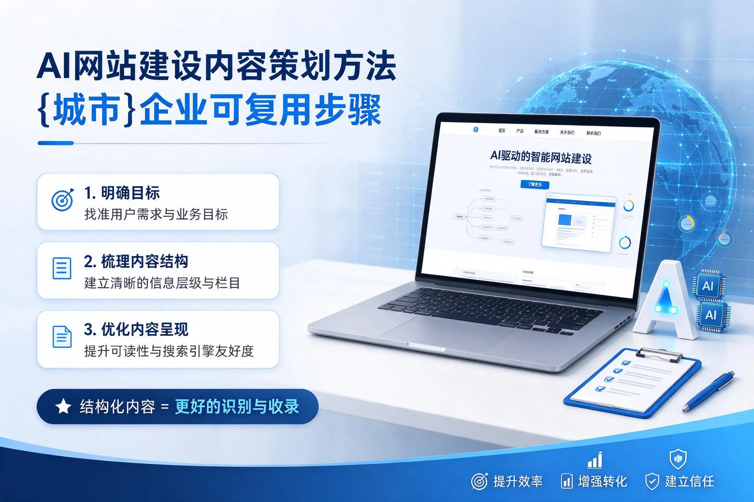AI网站建设内容策划方法，开封企业可复用步骤