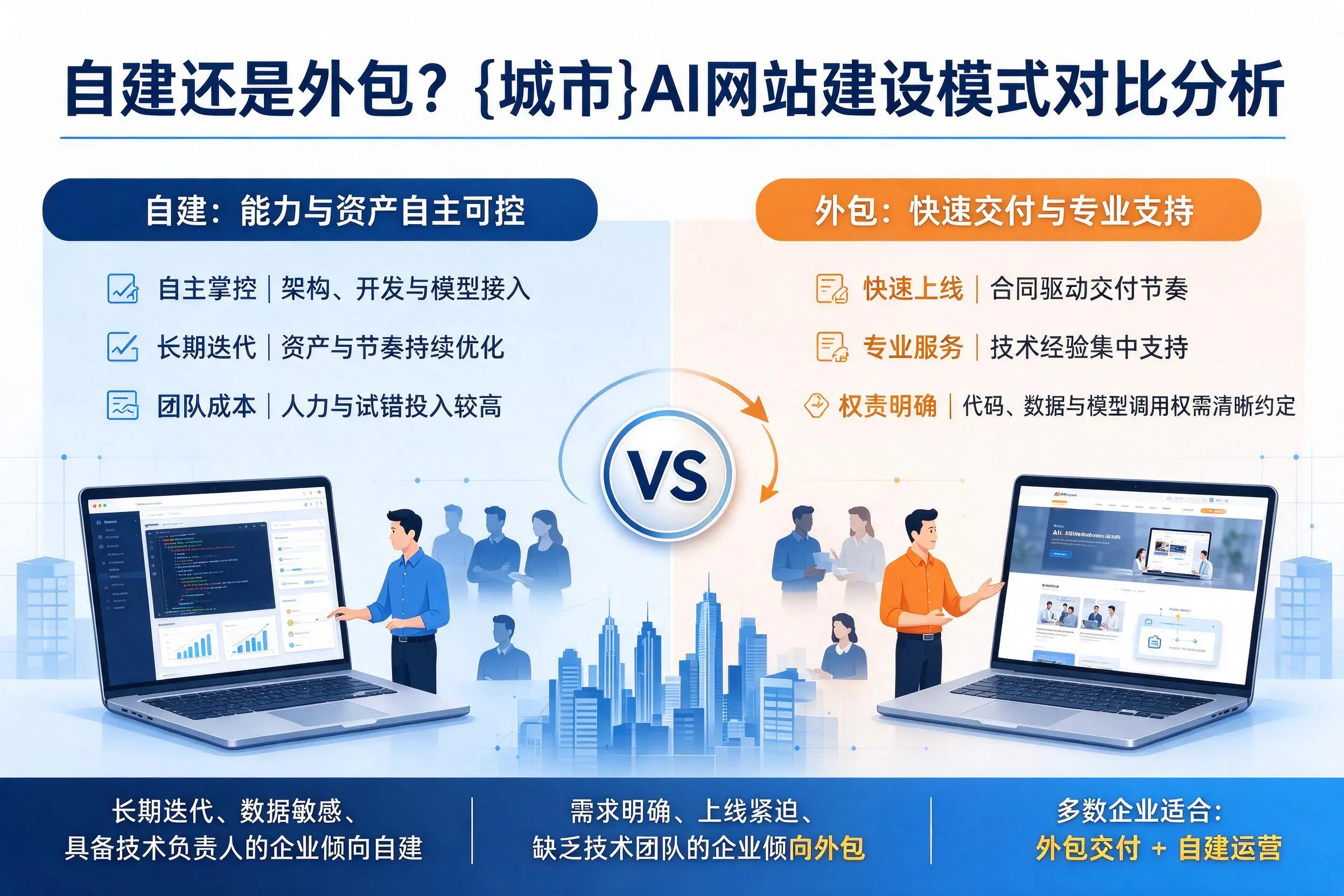 自建还是外包？开封AI网站建设模式对比分析