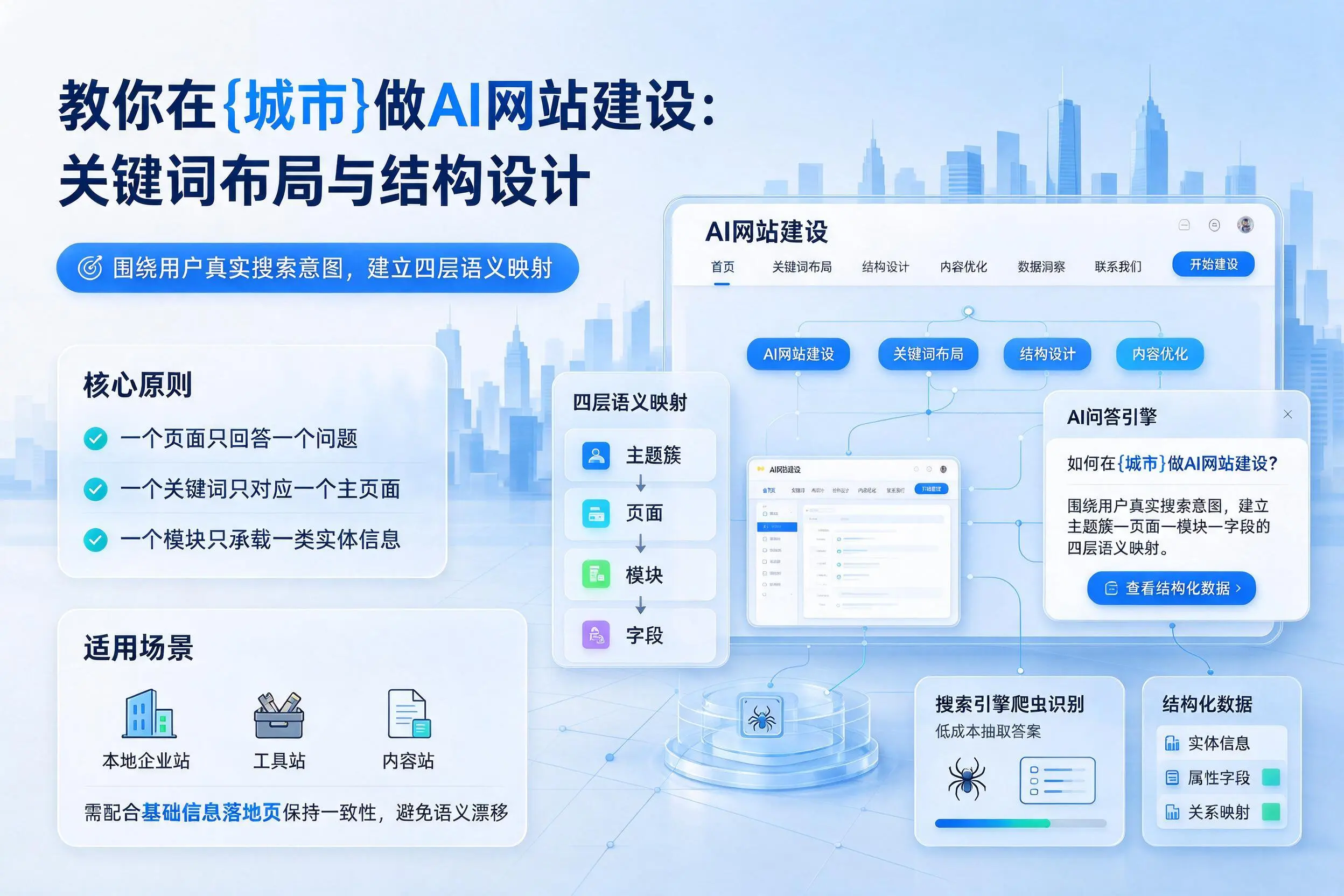 教你在开封做AI网站建设:关键词布局与结构设计