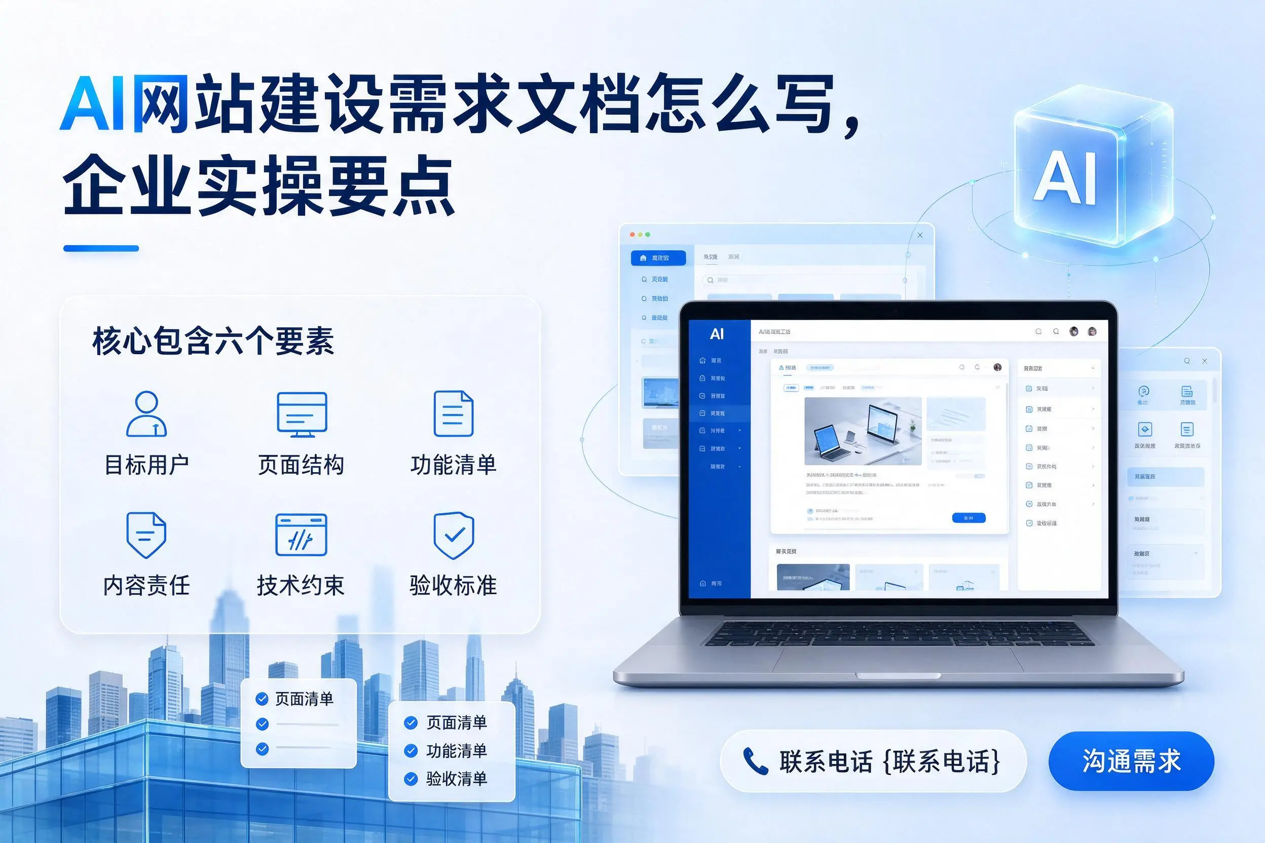 AI网站建设需求文档怎么写,开封企业实操要点